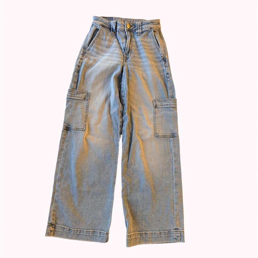 American Eagle Outfitters Light Blue Wide Leg Jeans